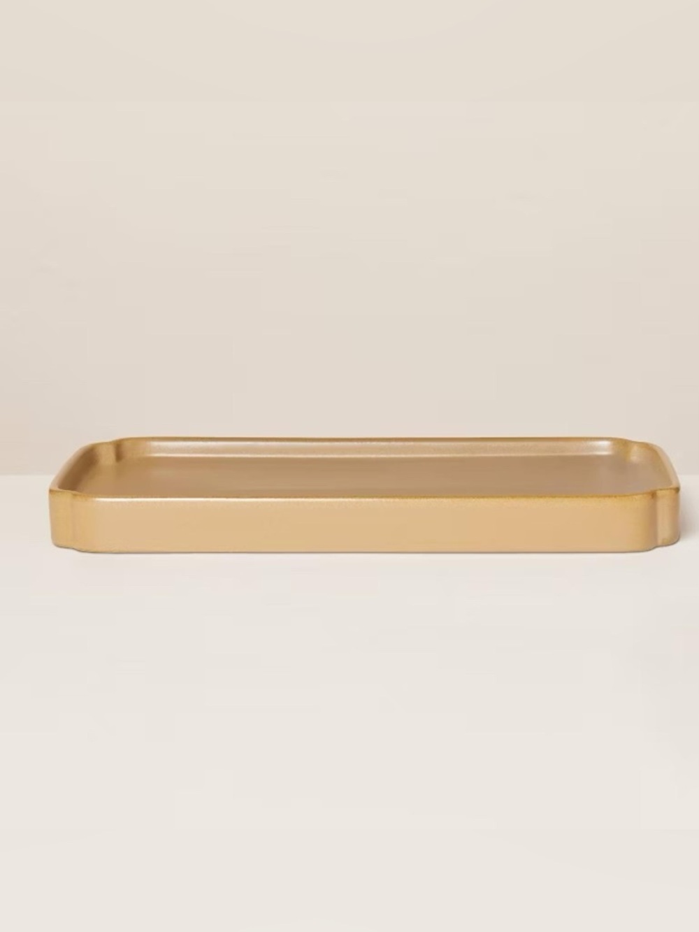 Hearth & Hand with Magnolia 6"x11" Ceramic Bathroom Tray Honey/Brown